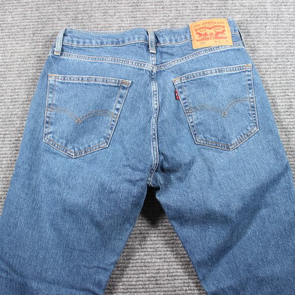 Levi’s 505 Regular Straight Jeans Men’s 32x30 Medium Wash Stretch - Picture 7 of 9